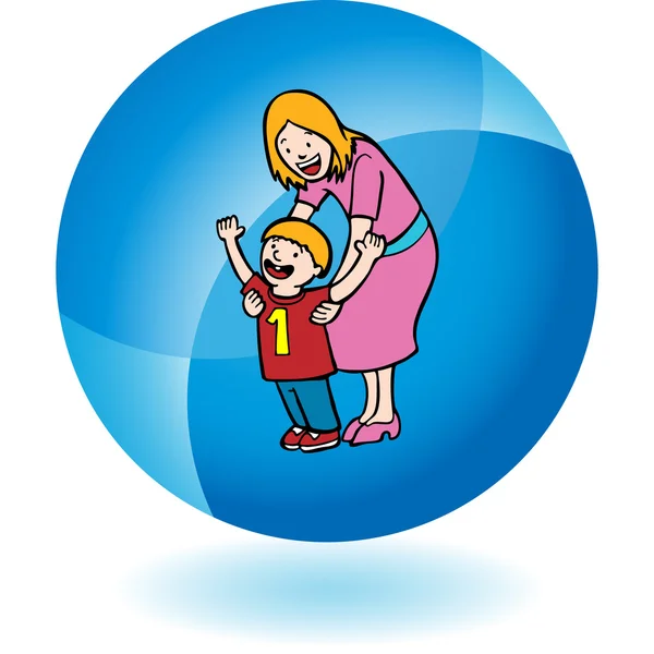 Toddler web icon — Stock Vector