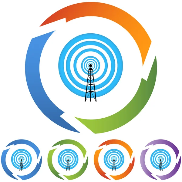 Sinyal kule web simgesi — Stok Vektör