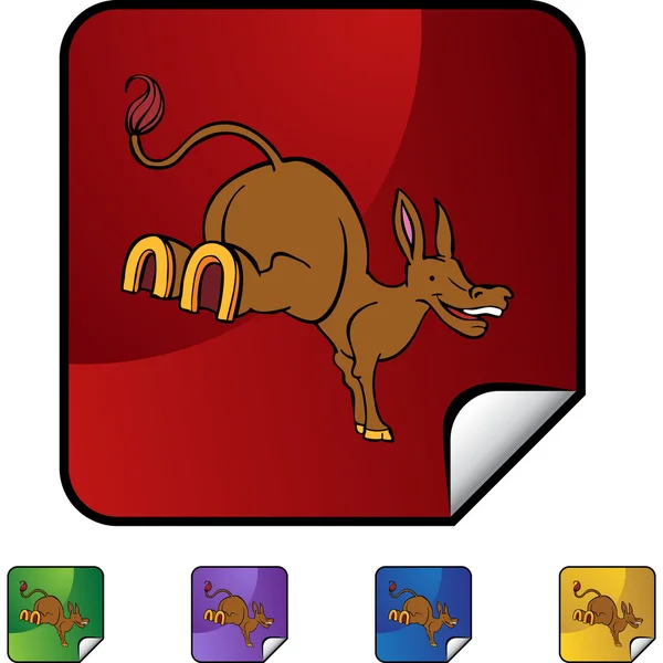 Mule icono web — Vector de stock
