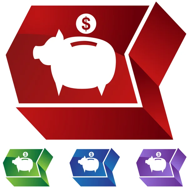 Munt Bank web pictogram — Stockvector