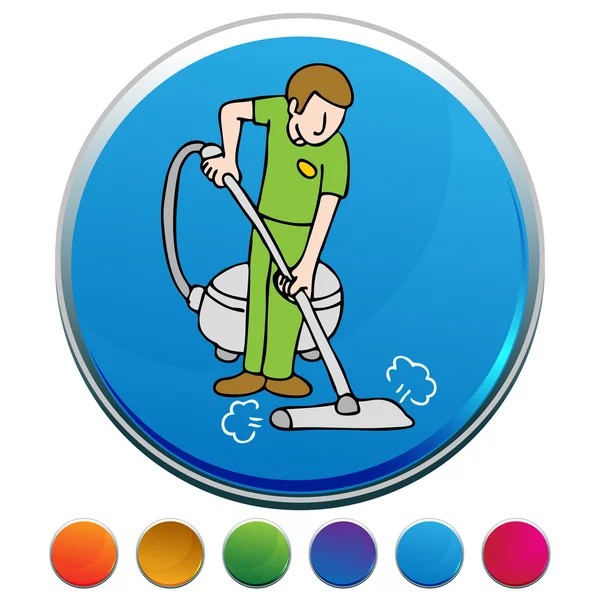 Conjunto de botão de limpador de tapete profissional — Vetor de Stock