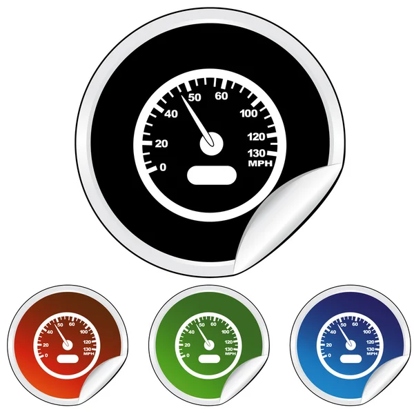 Snelheidsmeter web pictogram — Stockvector