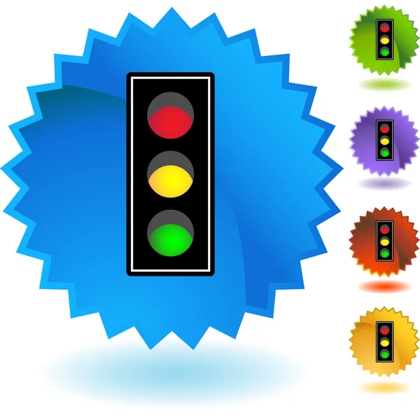 Traffic Light webben knappen — Stock vektor