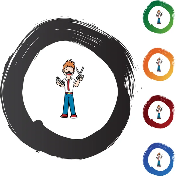 Kuaför kutsal kişilerin resmi düğme