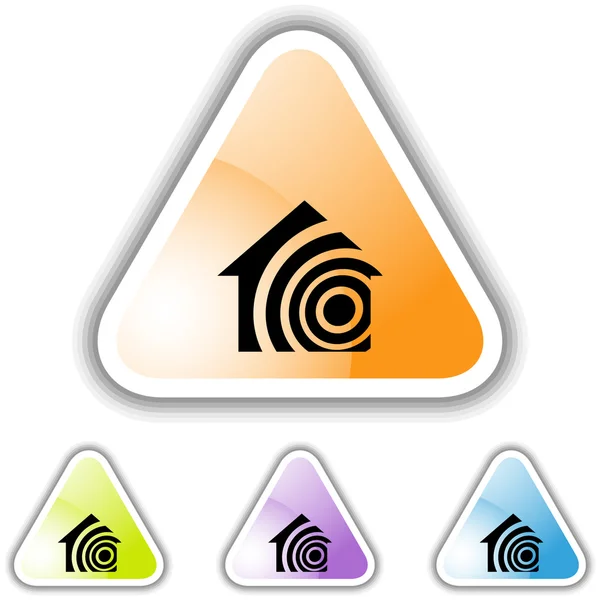 Tremor and house web icon — Stock Vector