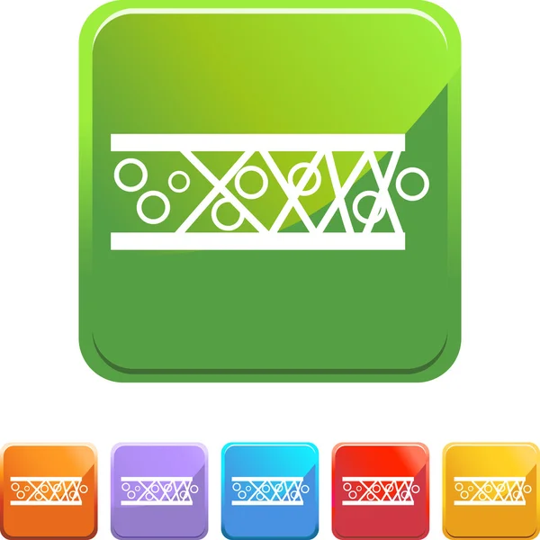 Stent verstopte slagader pictogrammenset — Stockvector