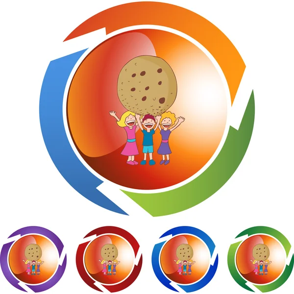 Icône web Cookie géant — Image vectorielle