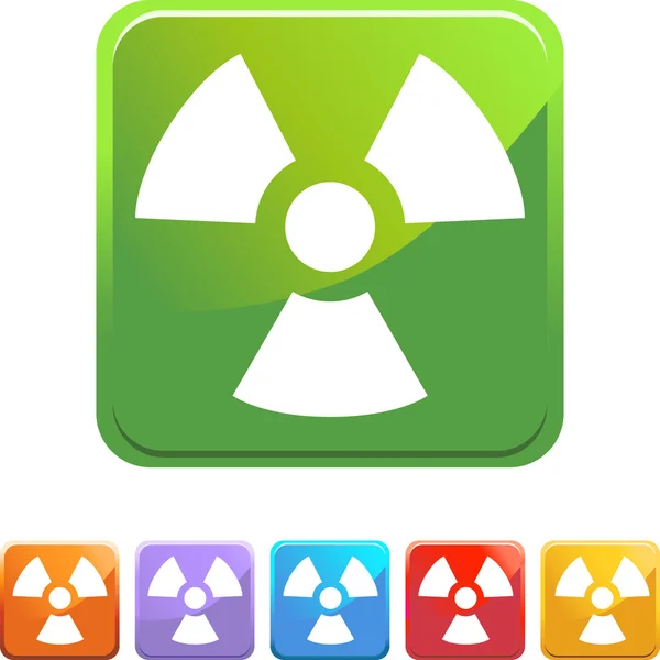 Radioactive Warning  web icon — Stock Vector