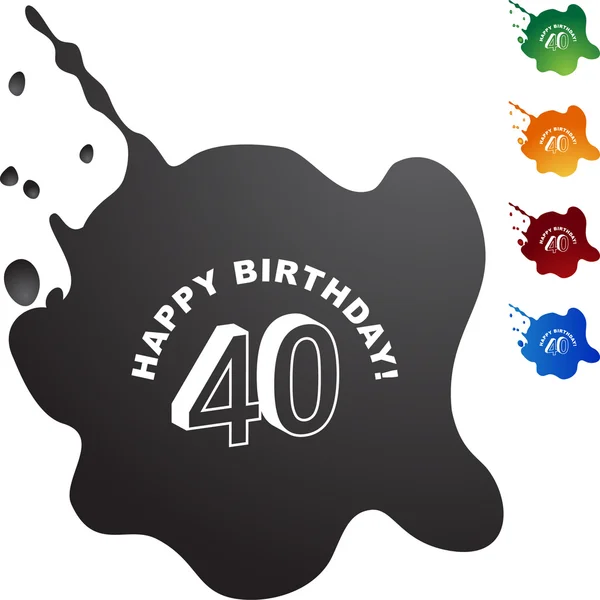 Happy Birthday Forty — Stock Vector