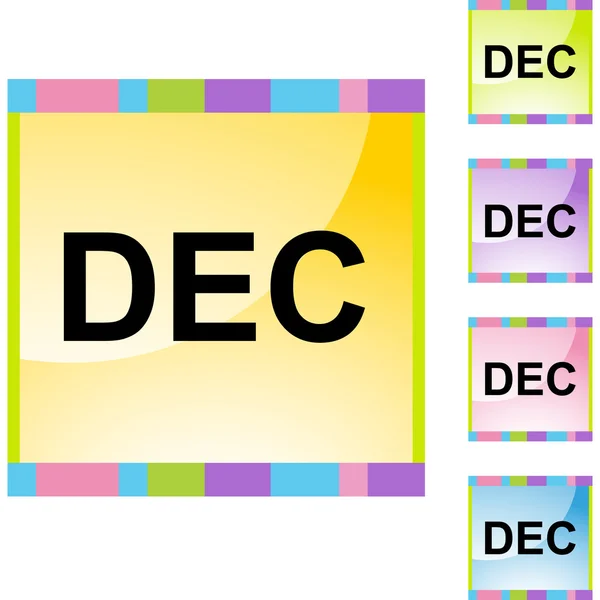 December web button — Stock Vector