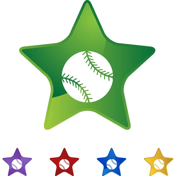 Baseball Jeu de boutons Web — Image vectorielle