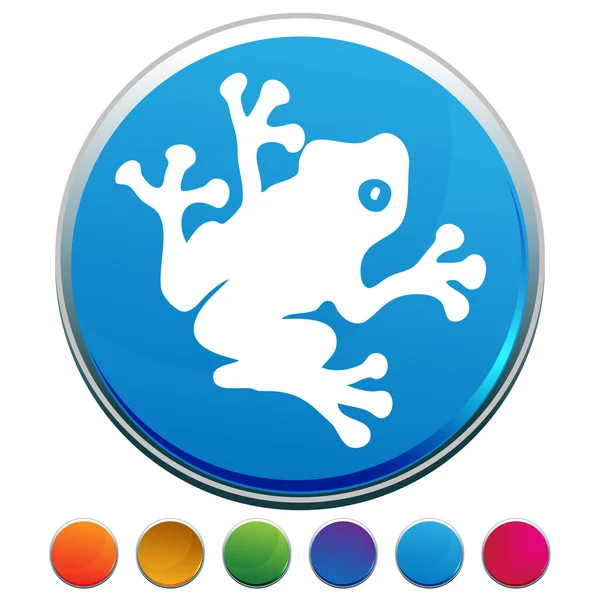 Frog Button Set — Stock Vector