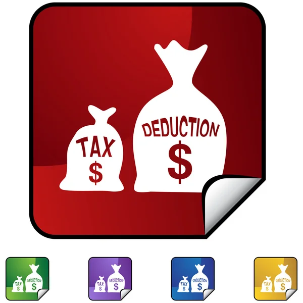 Icono web de deducción de impuestos — Archivo Imágenes Vectoriales