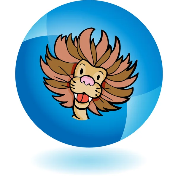 Lion web pictogram — Stockvector