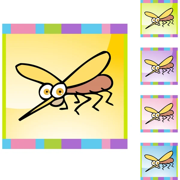 Bouton web moustique — Image vectorielle