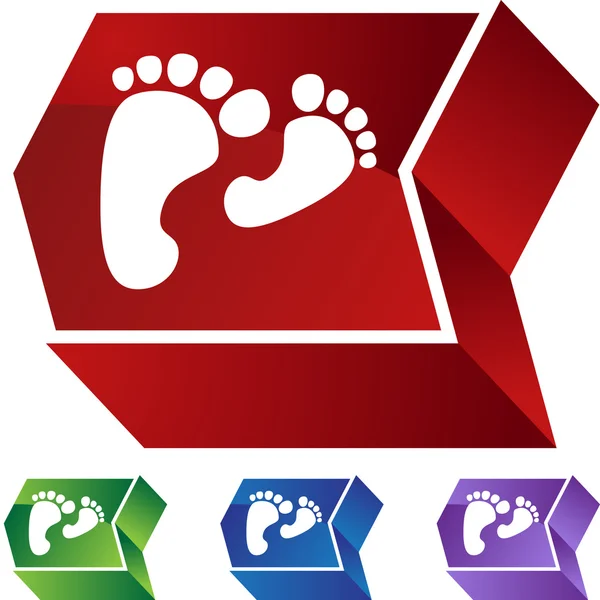 Bouton web Pieds — Image vectorielle