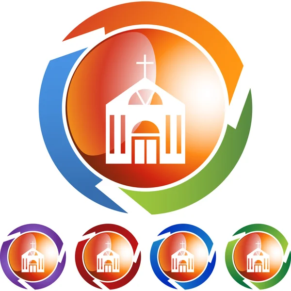 Przycisk web Kościoła — Wektor stockowy