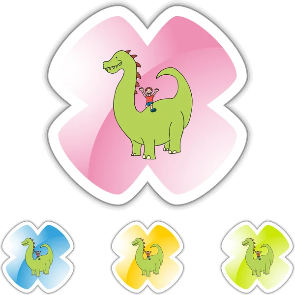 Ícone web de dinossauro — Vetor de Stock