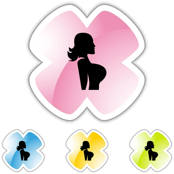 Breast Enlargement web button — Stock Vector