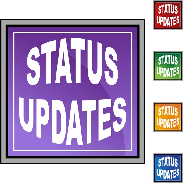 Status Updates web button — Stock Vector