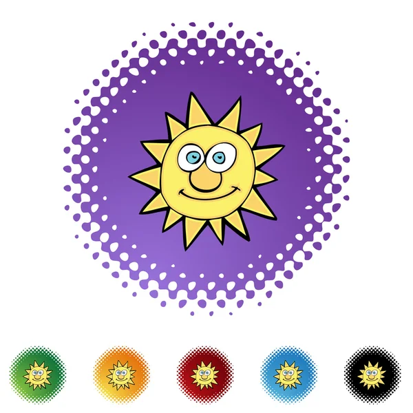 Sol icono web — Vector de stock