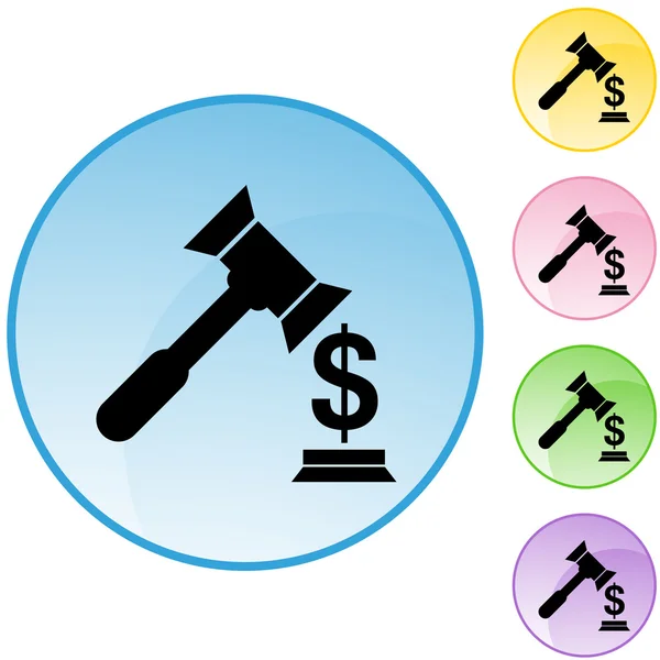 Rechtszaak web pictogram — Stockvector