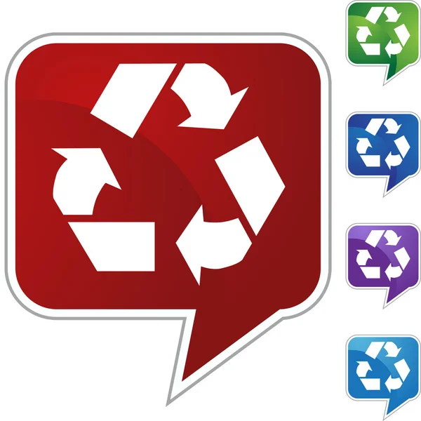 Recycling Symbol Web-Taste — Stockvektor