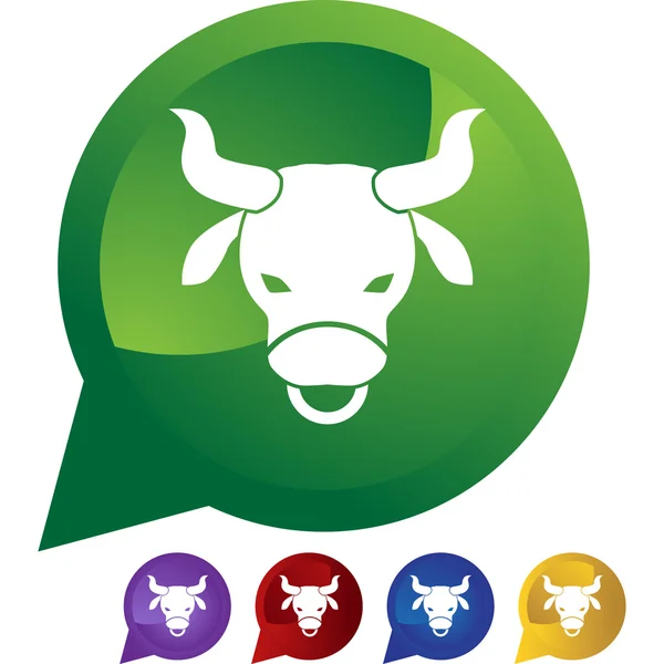 Taurus web gomb — Stock Vector