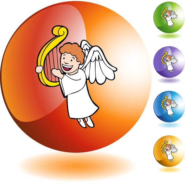 Boy Angel web icon — Stock Vector