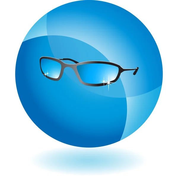 Przycisk web okulary — Wektor stockowy