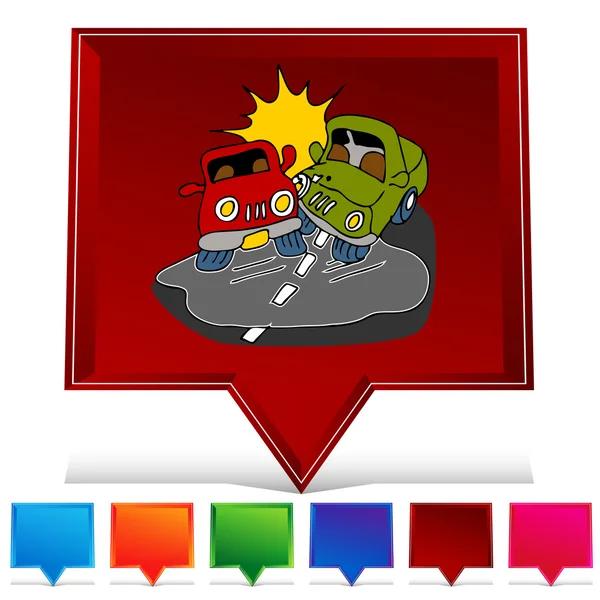 Accidente de coche icono web — Vector de stock