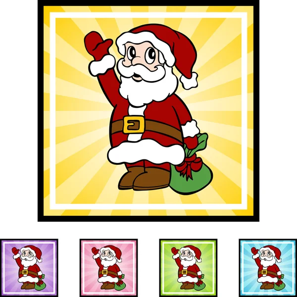 Santa web gomb — Stock Vector