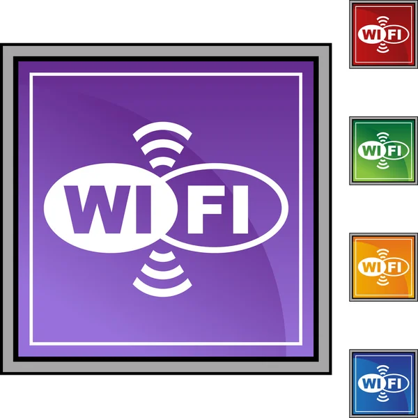 Wifi botón web — Vector de stock