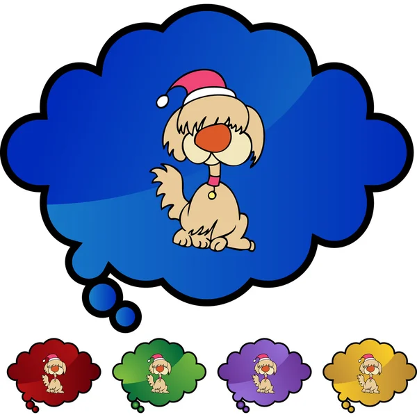 Веб значок різдвяної собаки — стоковий вектор