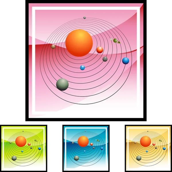 Solar System web icon — Stock Vector