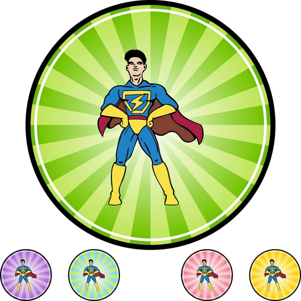Süper kahraman web simgesi — Stok Vektör