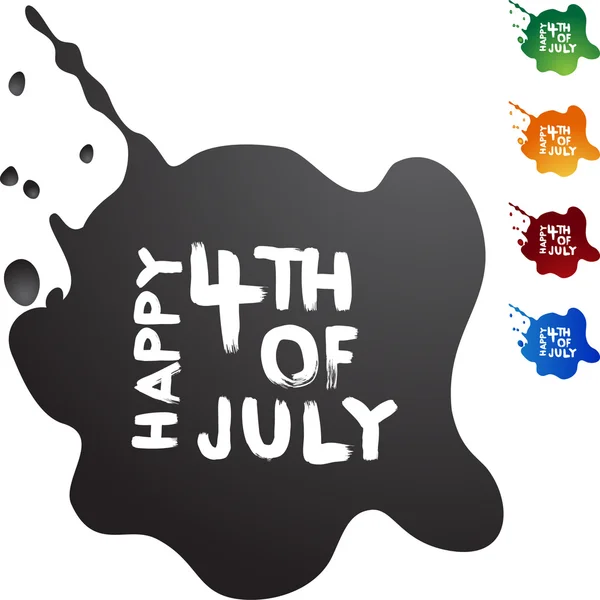 Happy Fourth July web icon — Stock Vector