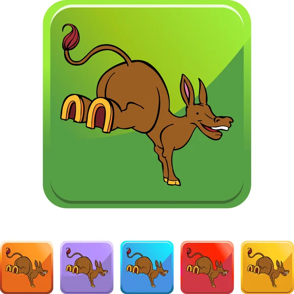 Mule icono web — Vector de stock