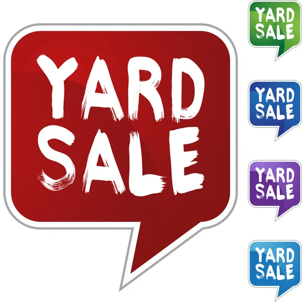Yard Sale kleurrijke pictogrammen — Stockvector