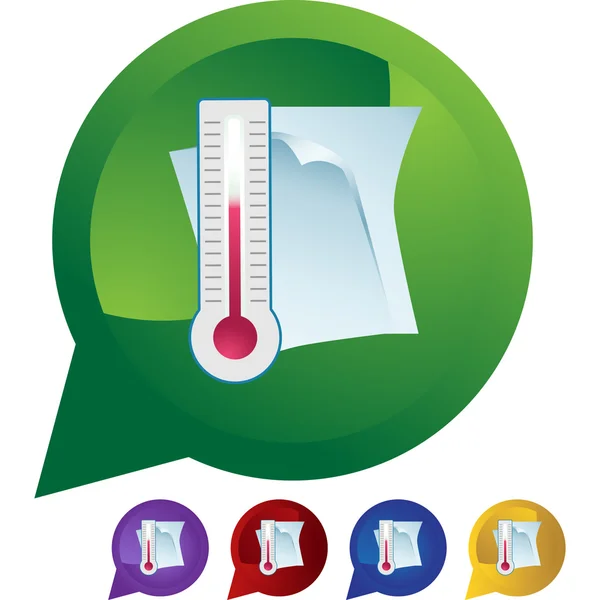 Temperatuur documentpictogram web — Stockvector