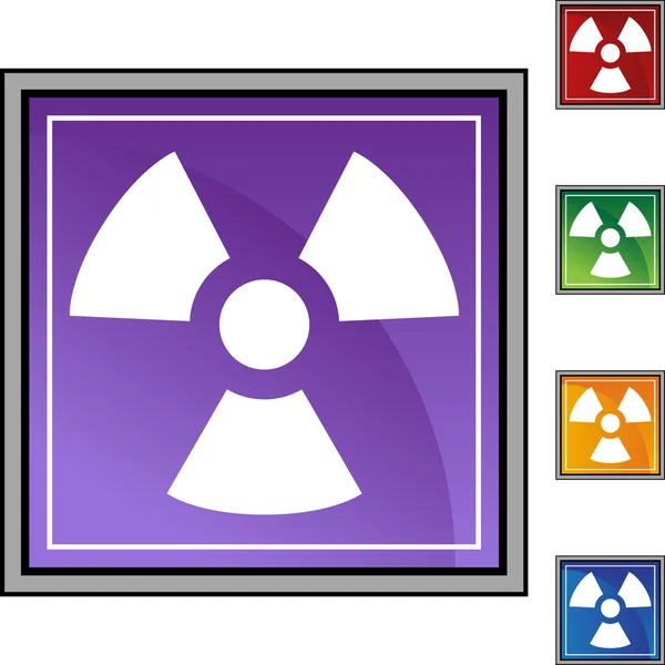 Radioactive Warning  web icon — Stock Vector