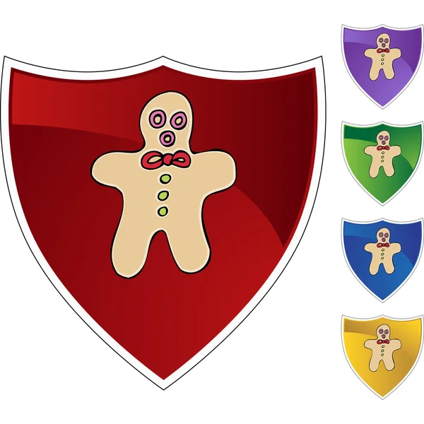 Gingerbread Man ícone web — Vetor de Stock