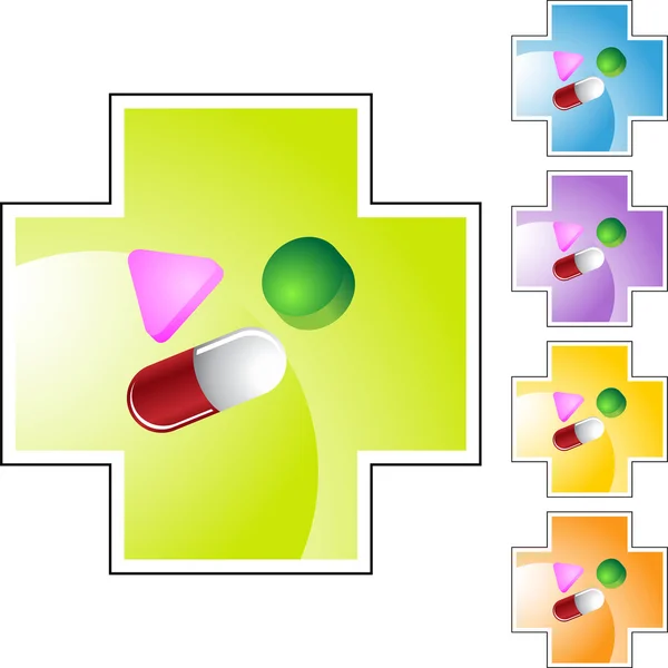 Comprimidos botão web —  Vetores de Stock