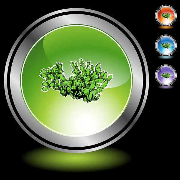 Icône web cactus — Image vectorielle