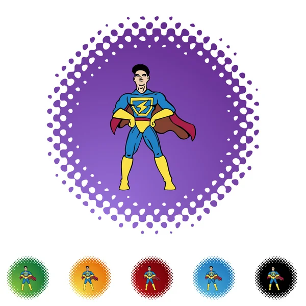 Ikon web pahlawan super - Stok Vektor