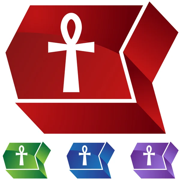 Icône croix égyptienne . — Image vectorielle