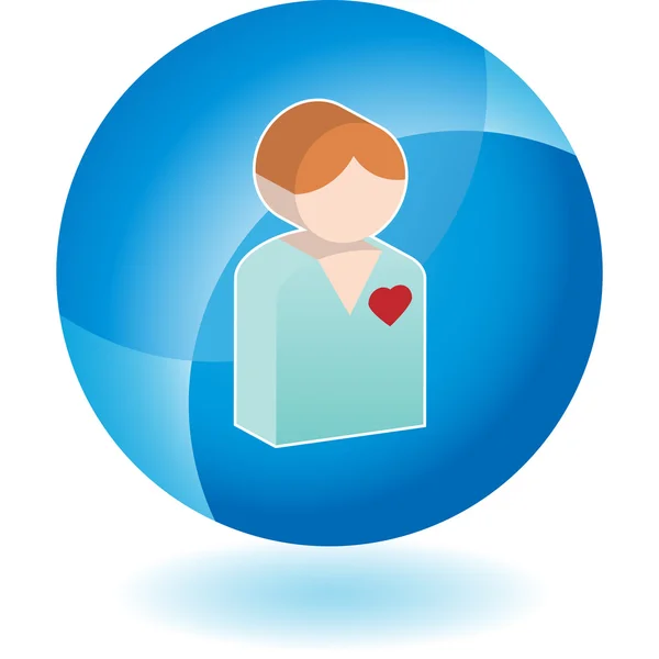 Heart Patient web icon — Stock Vector