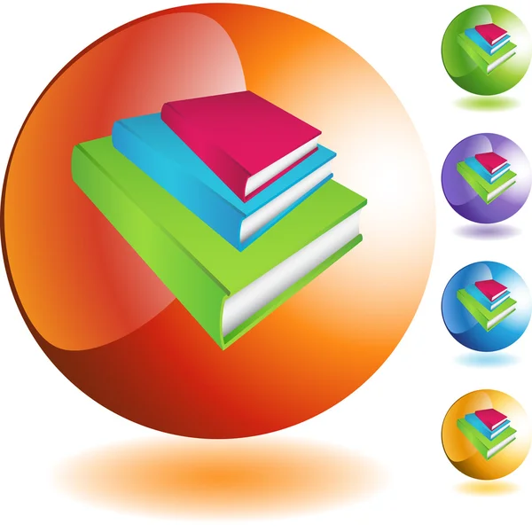 Libro Pila icono web — Vector de stock