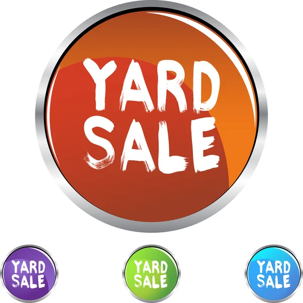 Yard Sale kleurrijke pictogrammen — Stockvector