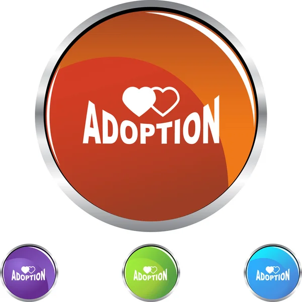 Adoption web button — Stock Vector